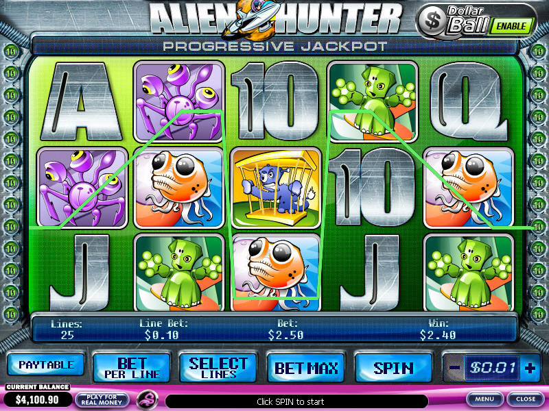 Alien Hunter Slots Bonus